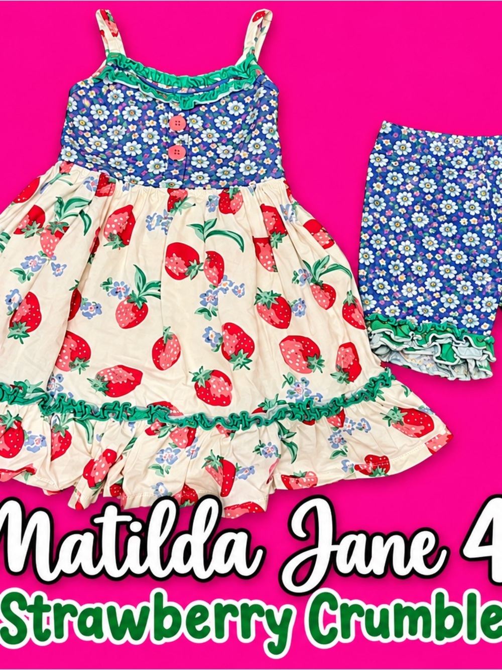 EUC 4t Matilda Jane Strawberry Crumble set